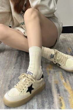 Y2K Star Platform Sneakers - Harajuku Kawaii Fashion