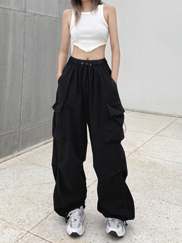 Y2K Streetwear Baggy Cargo Pants - Wide Leg Harajuku
