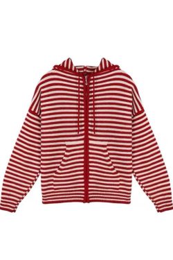 Y2K Striped Knit Jacket - Trendy Fashion for Y2K Clothing