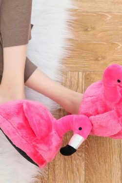 Y2K Style Flamingo House Slippers for Comfort & Fashion