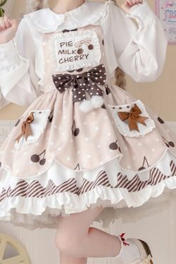 Y2K Sweet Lolita Cherry Princess Dress Women's Fashion