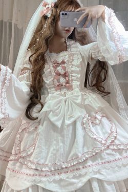 Y2K Sweet Lolita Dress - White Princess Style