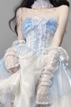 Y2K Sweet Off-Shoulder Lolita Fairy Cosplay Dress