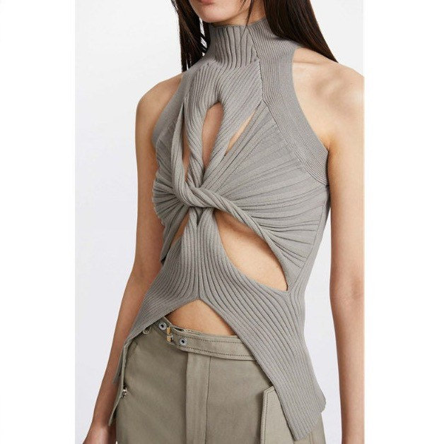 Y2K Twist Knit Tank: Trendy Fashion for your Wardrobe