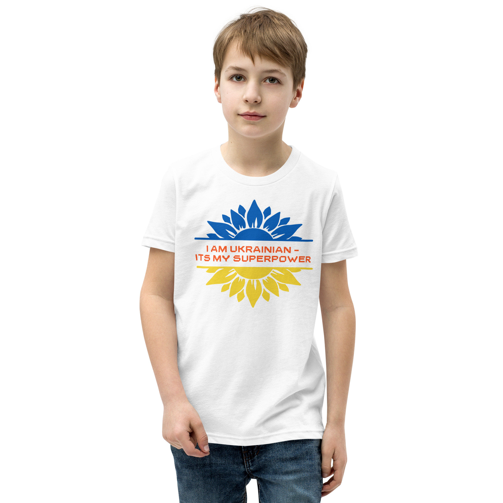 Y2K Ukrainian Superpower Youth Short Sleeve T-Shirt