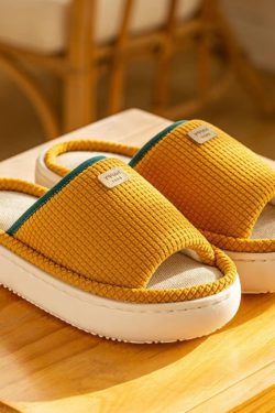 Y2K Unisex Handmade Linen Summer Slides Slippers