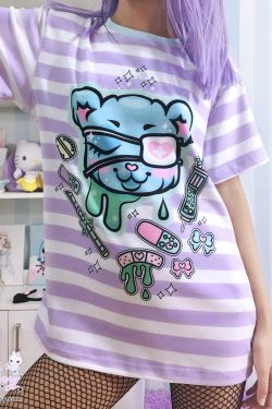 Y2K Unisex Menhera Bear Kawaii Harajuku T-Shirt