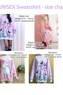 Y2K Unisex Pastel Roses Sweatshirt Fairy Kei Style