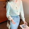 Y2K Vintage Lace Collar Blouse for Women, Retro Style