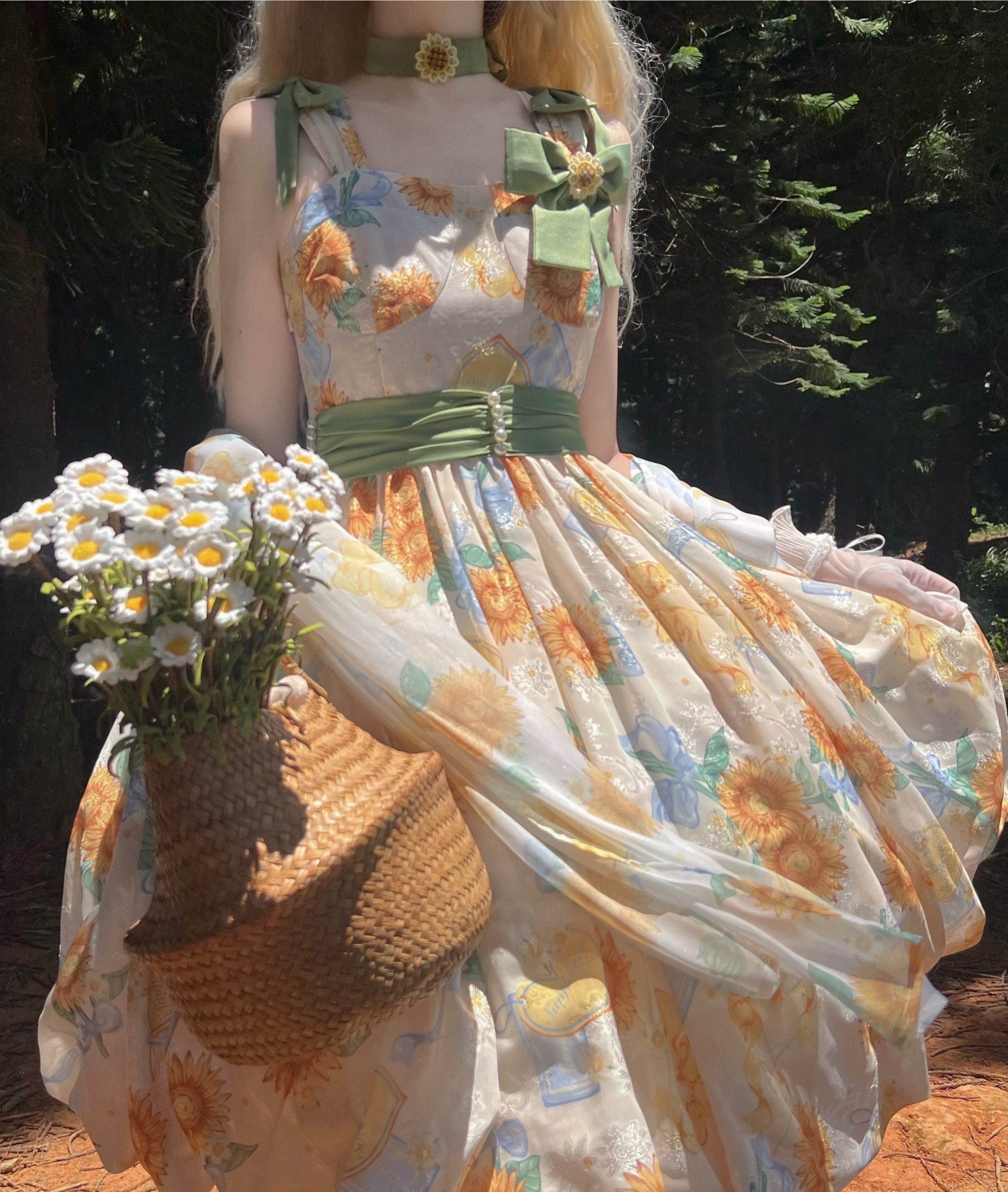 Y2K Vintage Lace Summer Dress, Sweet Princess Style