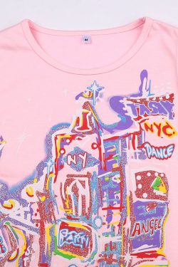 Y2K Vintage Retro Pink Crop Top Sleeveless Streetwear