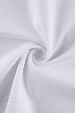 Y2K White Crop T-Shirt - 90s Aesthetics Star Print - E-Girl Grunge Top