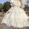 Y2K White Fairy Lolita Dress - Trendy Fashion for Y2K Clothing