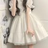 Y2K White Lolita Dress - Short Sleeve Fairy Costume