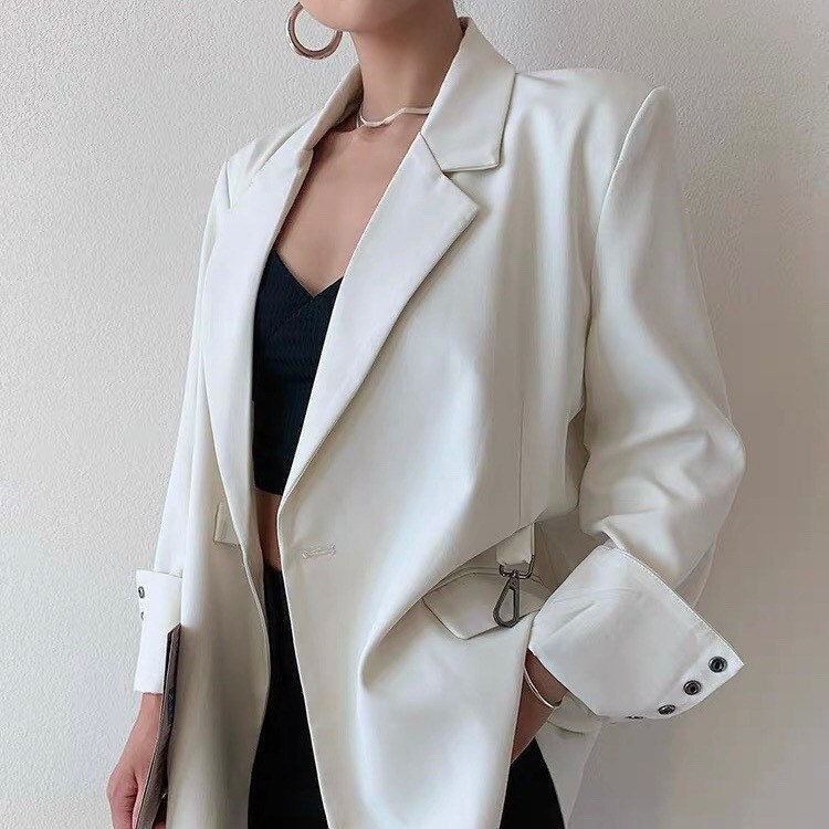 Y2K White OverSized Blazer | Trendy Fashion for Women