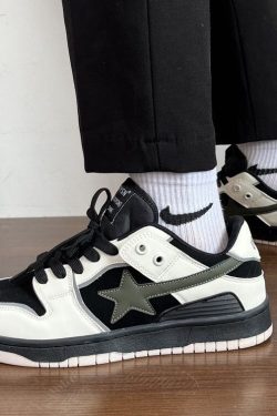 Y2K White Star Platform Sneakers - Trendy Shoes