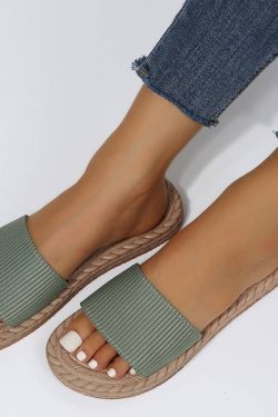 Y2K Women's Flat Slippers - Casual Open Toe Summer Shoes