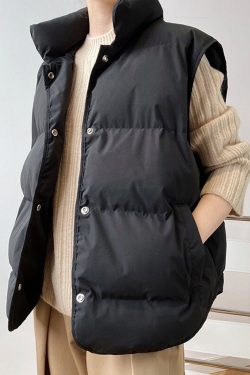 Y2K Women's OverSized Puffer Vest Winter Jacket