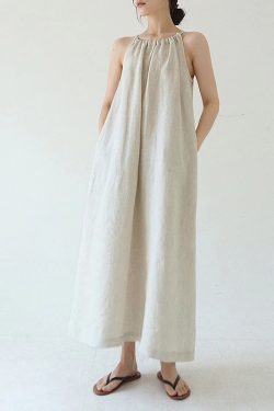 Y2K Women's Sleeveless Maxi Dress - Loose Fit Customizable