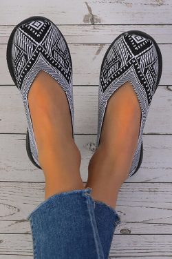 Y2K Women's Summer Striped Slip-on Knit Sneakers